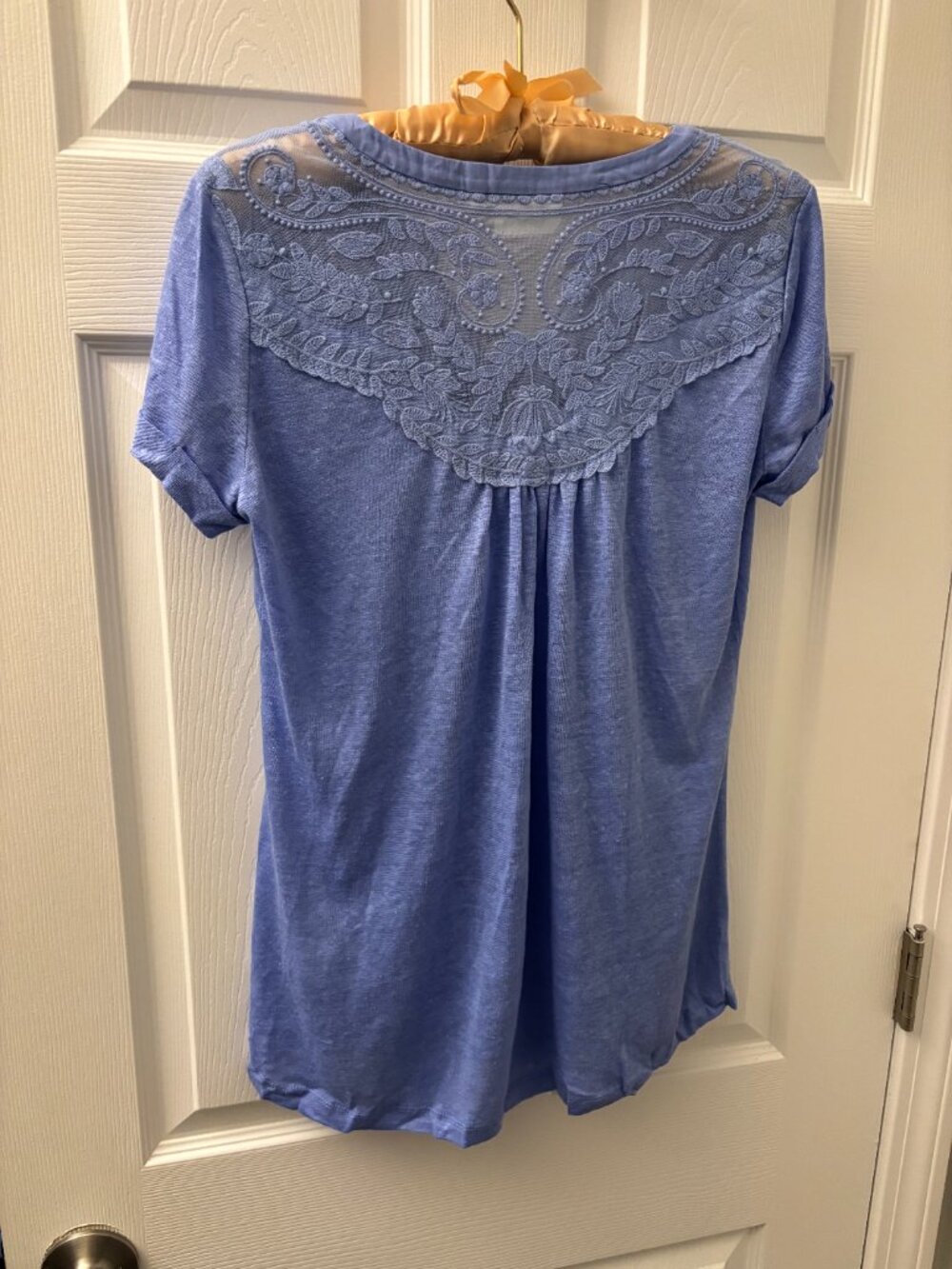 Anthropologie Lace Tee Shirt - Picture 2 of 4